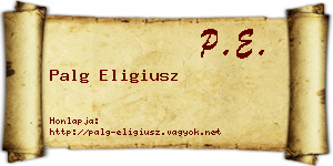 Palg Eligiusz névjegykártya